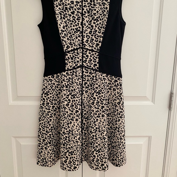 Eliza J Leopard Fitted Skater Dress - Picture 2 of 7
